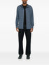 gingham-check hooded shirt